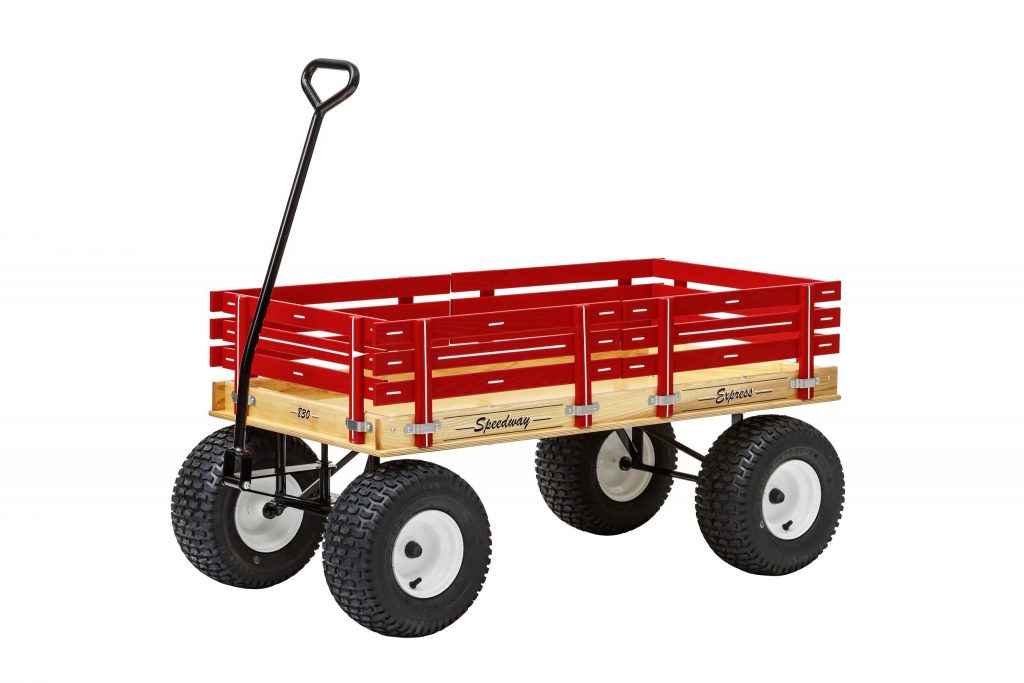 24" x 48" Pull Along Wagon for Kids Red Pull Along Wagons