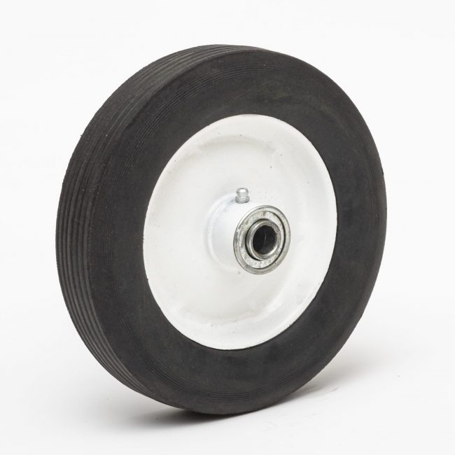 8175h 8 hard rubber wheel 81 75 ribbed 1 3 8 oc box cart tire