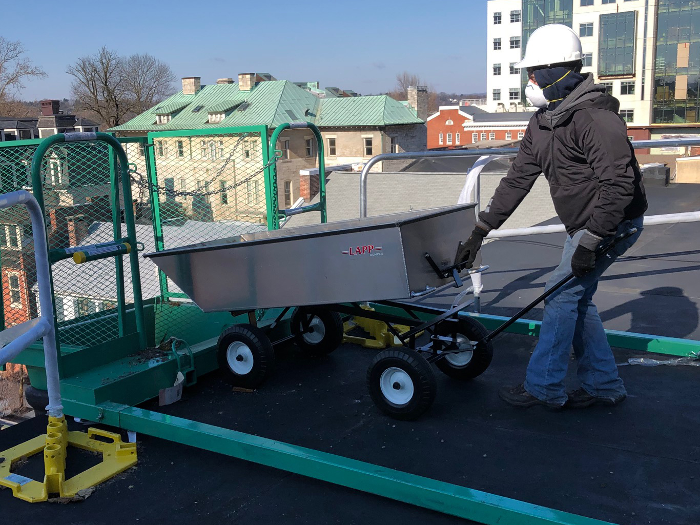 commerical roofing work wagon