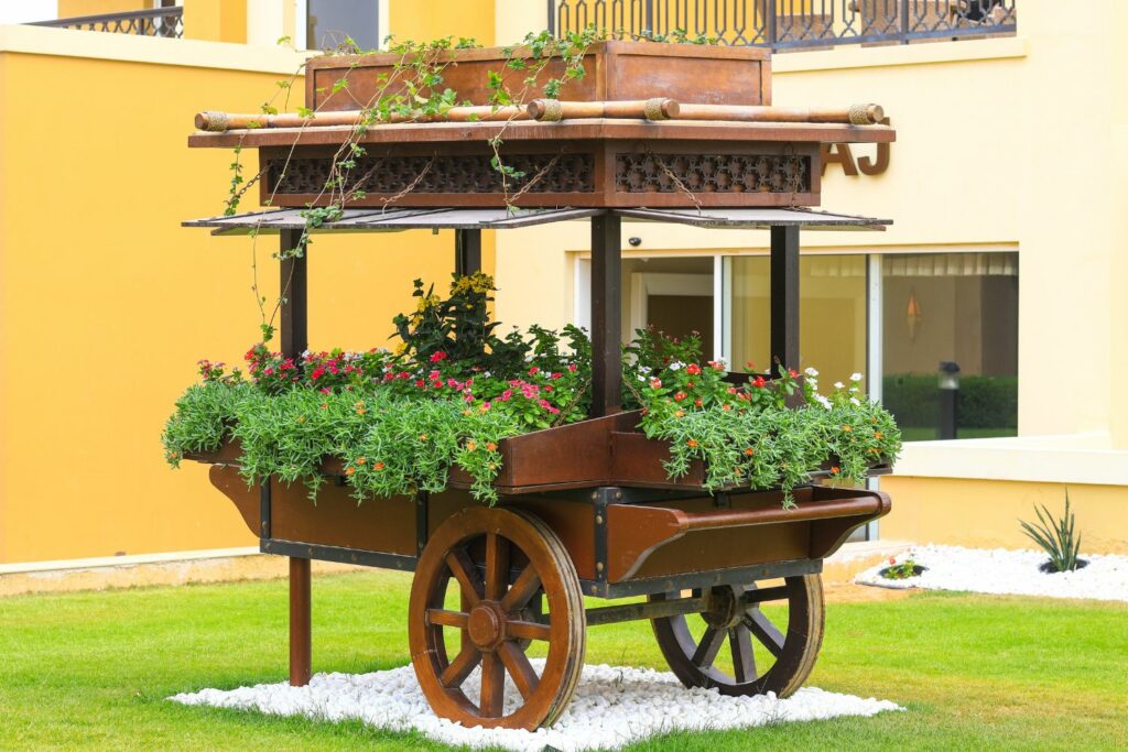 vertical garden cart